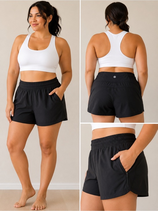 lululemon athletica Pants - lululemon athletica Black Athletic Shorts with Zipper Pockets